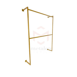 Arara de Parede 150cm 2 Cabideiros Removveis Paris Fashion