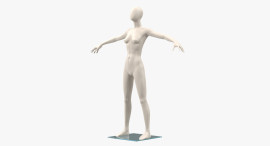 Manequim feminino importado de fibra braos e pernas abertos