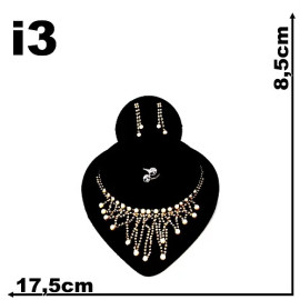  Expositor para anel redonda com base oval em veludo preto i3