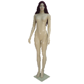 Manequim feminino em plstico bege