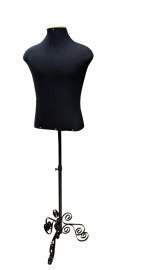 Busto com pedestal com rodzios feminino preto
