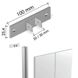 Cremalheira Conector U de Parede