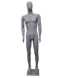 Manequins masculino pernas retas concreto toque aveludado braos retos