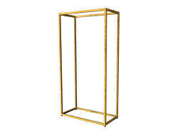 Arara de piso dourada modular instalao estrutura