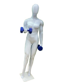 Manequim em fibra feminino treino branco