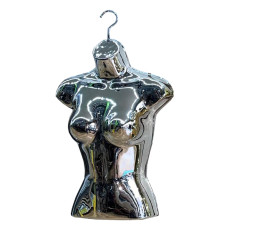Cabide Busto Feminino em PVC cromado 40,5x65,5x4,6cm