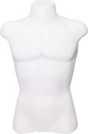Busto expositor peitoral para camisetas e camisas branco pl�stico masculino