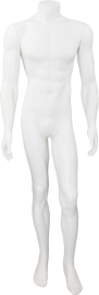 Manequim adulto masculino bombado branco sem cabe�a branco pl�stico